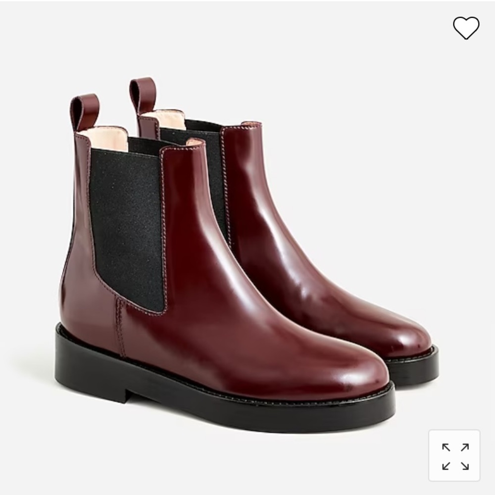 🆕J.Crew Chelsea Boots in Italian Spazzolatto Leather
